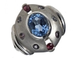 Кольцо, серебро 925, рубин, топаз 001 02 21-02184 2010 г инфо 4181w.